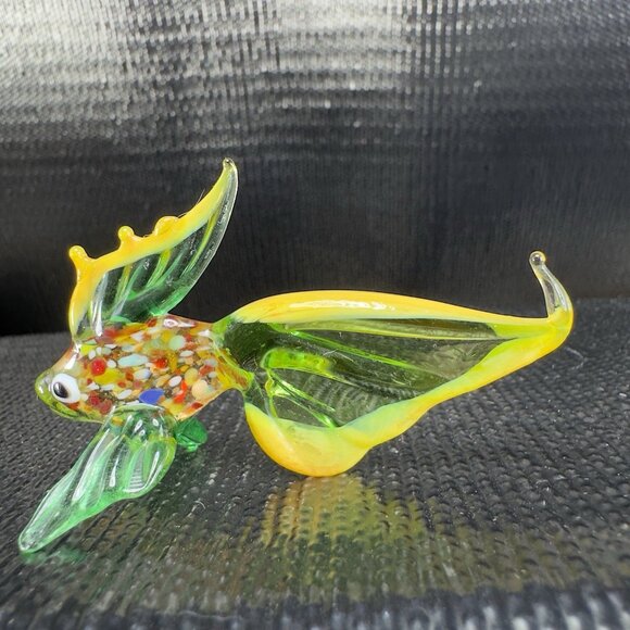 Venetian Art Glass Hand Blown Fish Hand Made Italian Glass Delicate Figurine - Picture 9 of 10